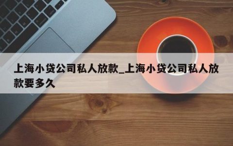 上海小贷公司私人放款_上海小贷公司私人放款要多久