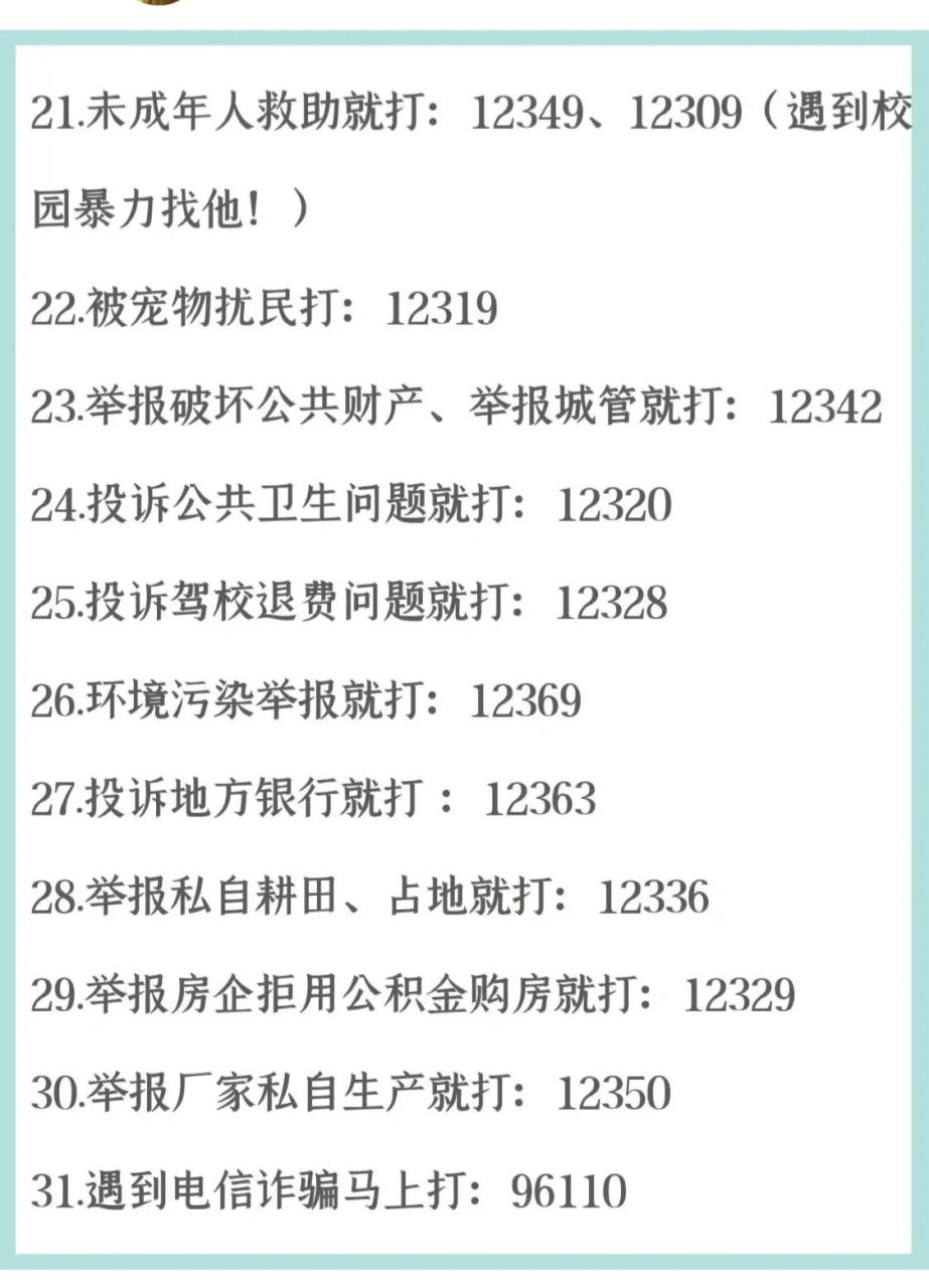 维权必备！31个比110更管用的投诉📞超全投诉📞合集