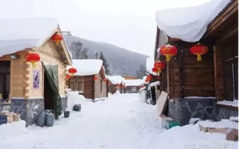 东北人展示家门口的雪有多厚